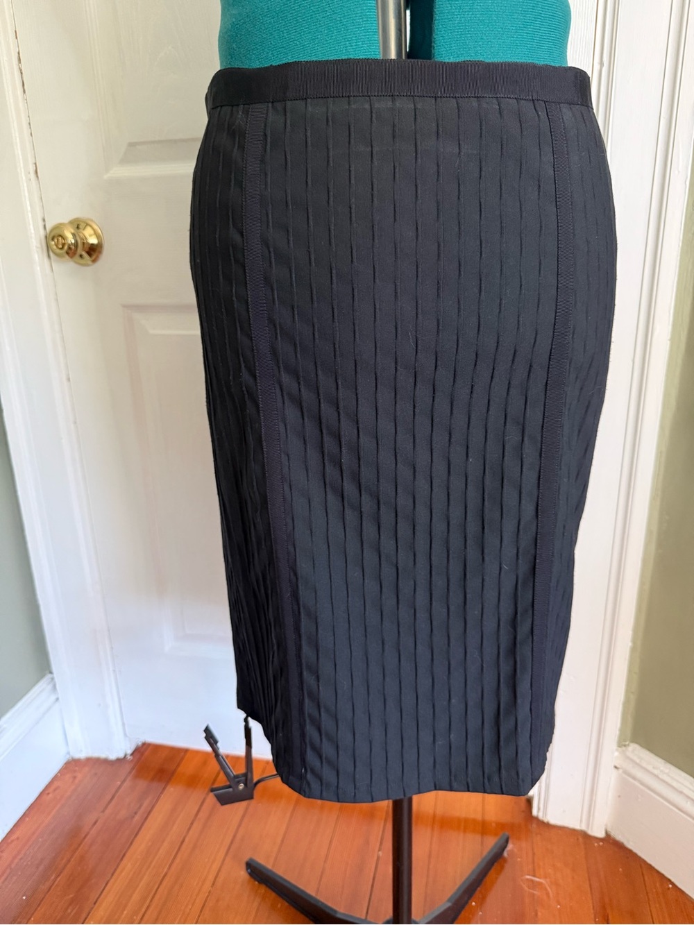 Nanette Lepore Black Ribbed Pencil Skirt - Women